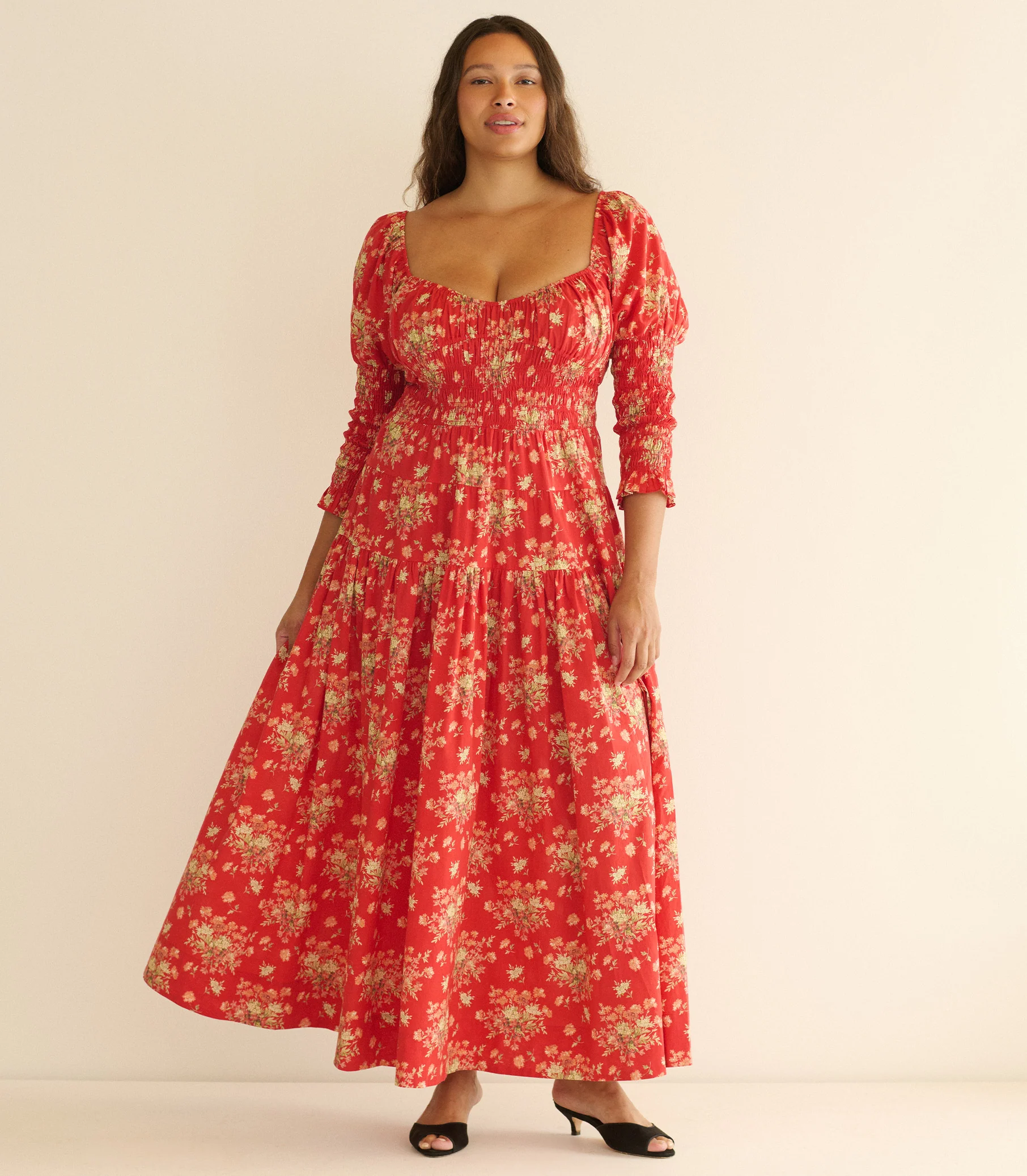 SERAPHINA DRESS -- ROSSO LANTANA FLORAL - Image 7