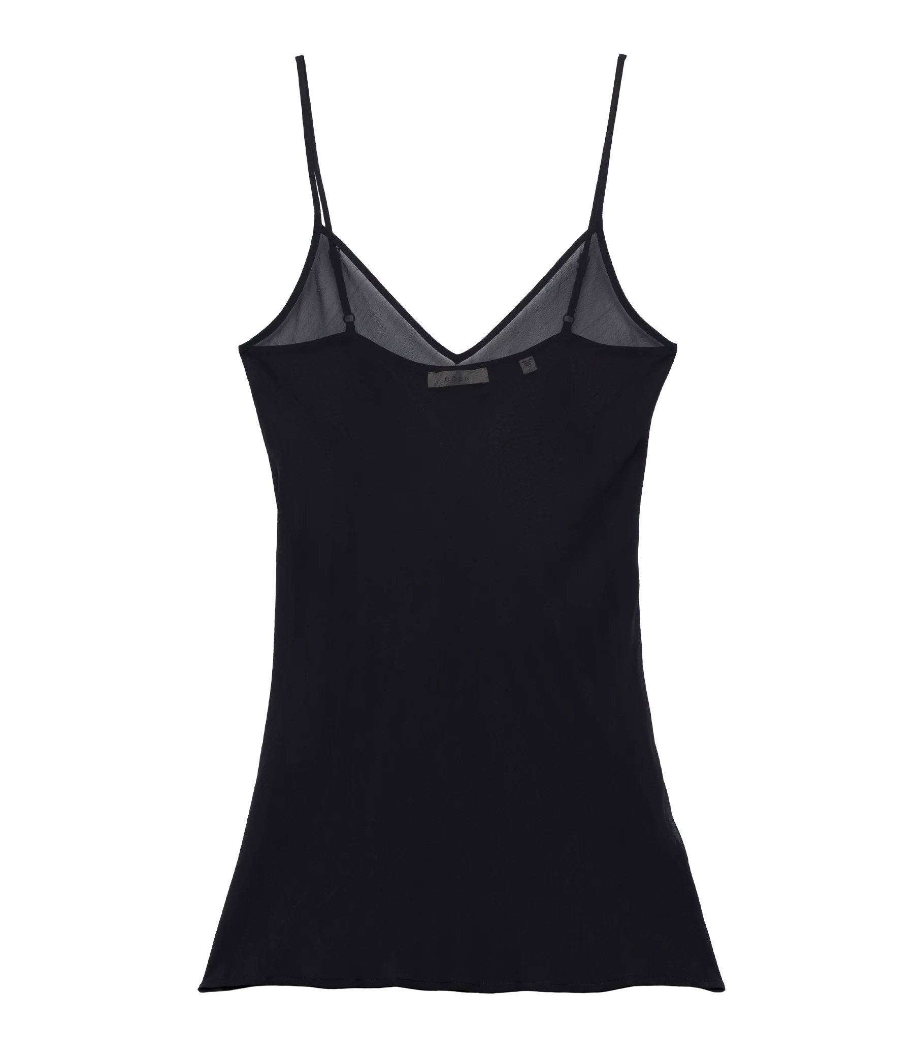 SHORT DEEP V-NECK SLIP -- BLACK - Image 8