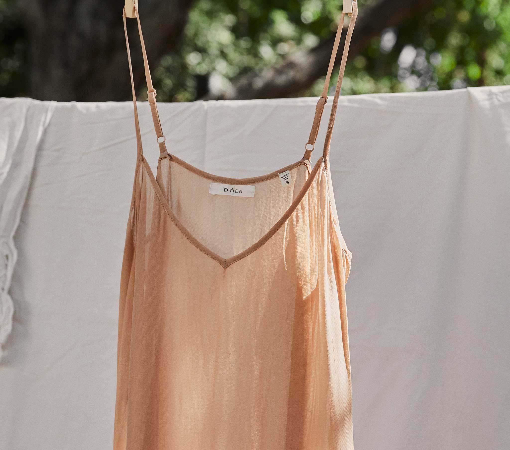 SHORT DEEP V-NECK SLIP -- SAND DOLLAR - Image 3