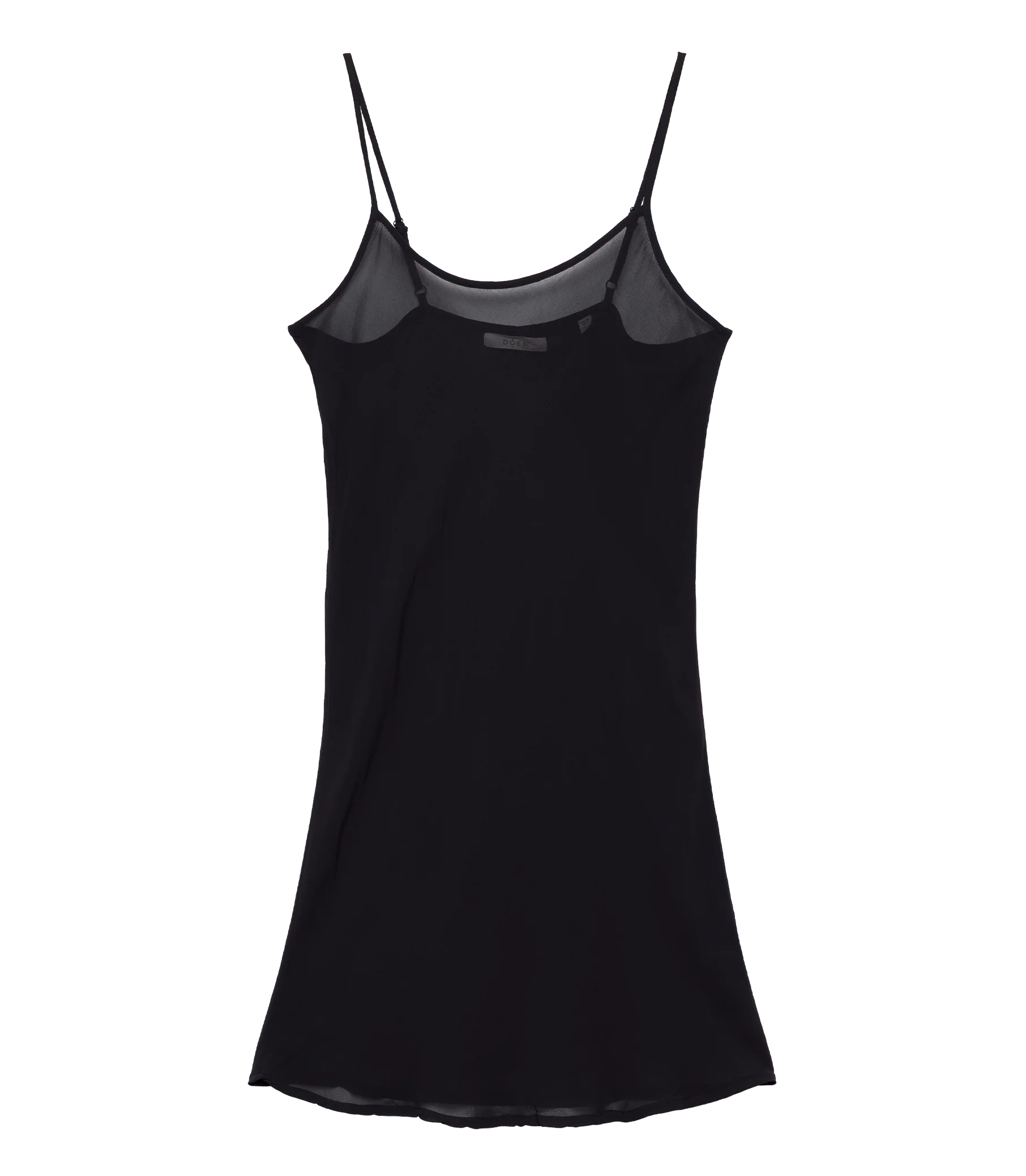 SHORT SCOOP NECK SLIP -- BLACK - Image 4