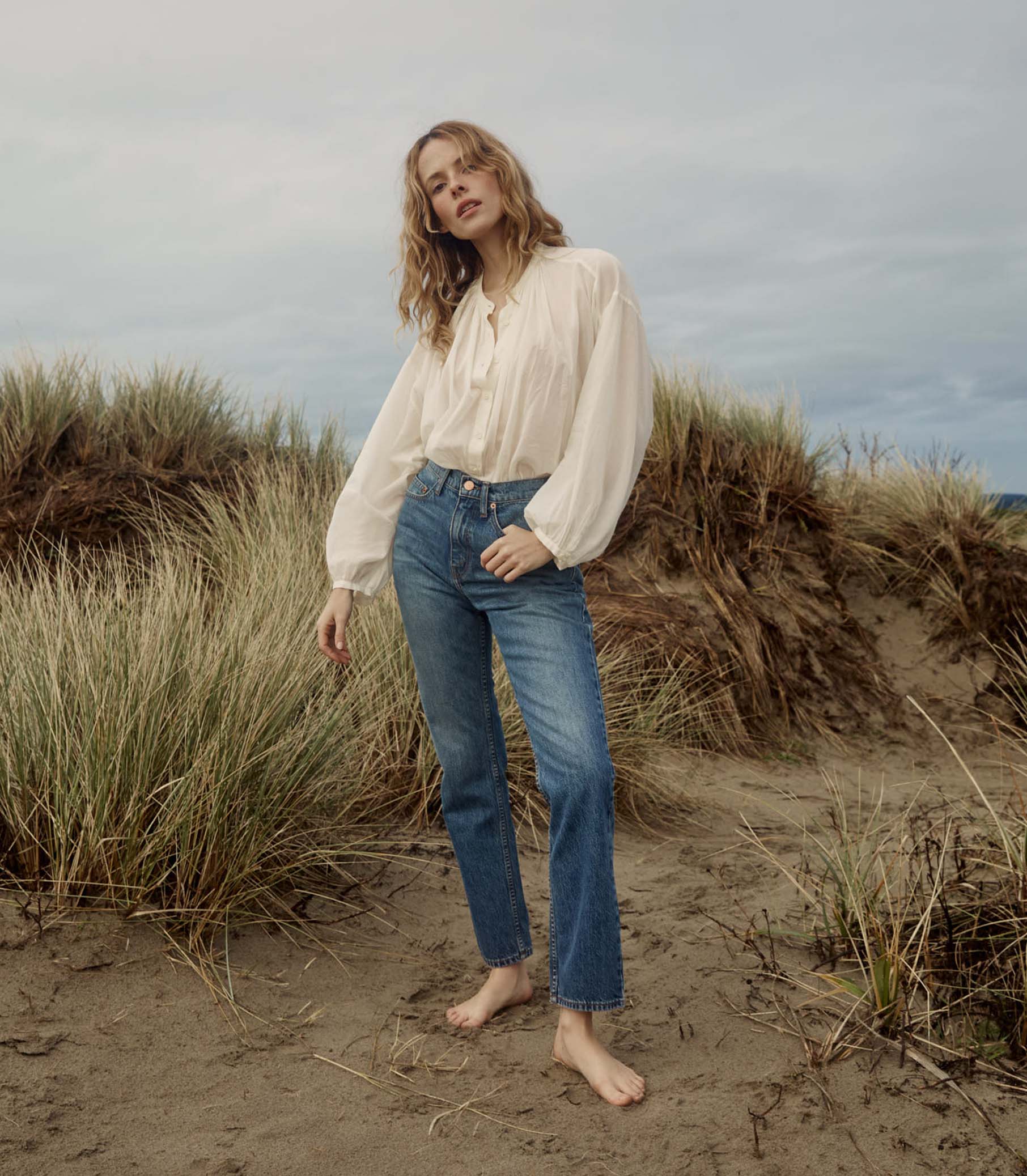 THE JANE BLOUSE -- SALT - Image 2