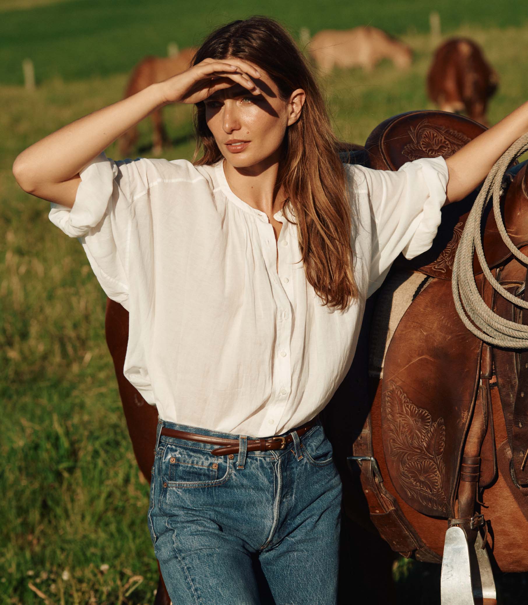 THE JANE BLOUSE -- SALT - Image 3