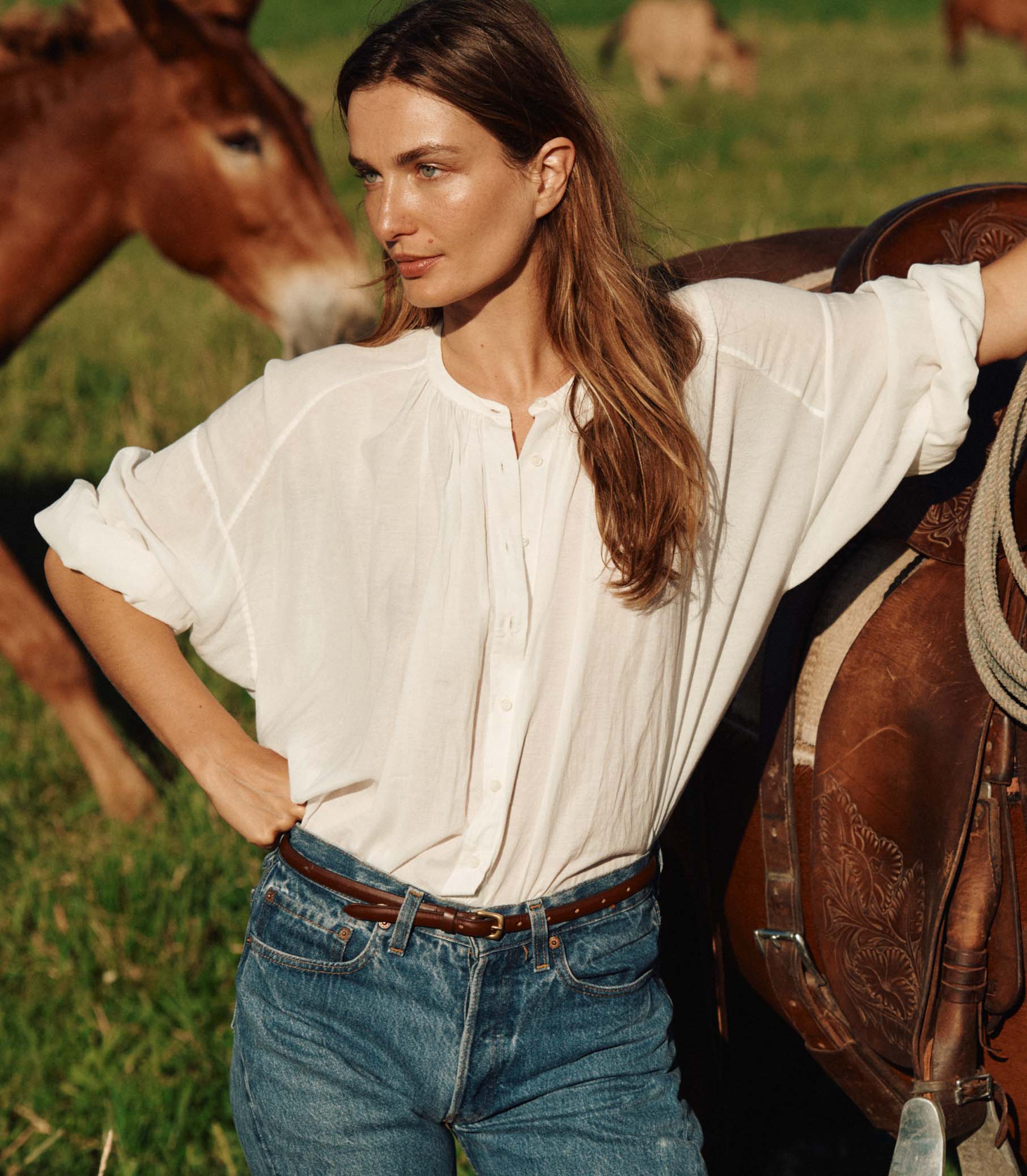 THE JANE BLOUSE -- SALT - Image 4
